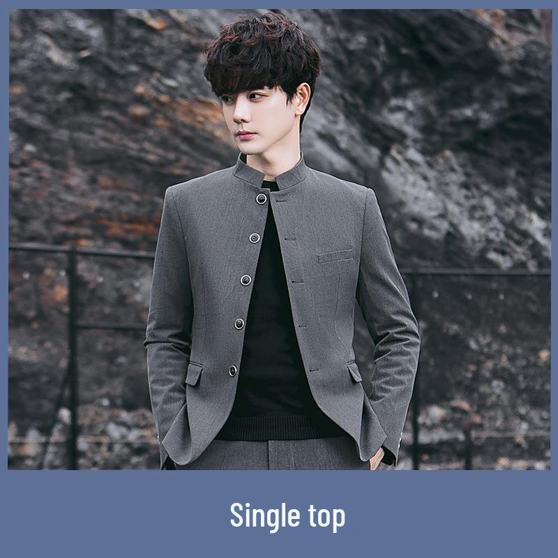 Мужской модный приталенный костюм Чжуншань: Танский пиджак со стойкой и набор в западном стиле 4XL
Мужской модный приталенный костюм Чжуншань: Танский пиджак со стойкой и набор в западном стиле 4XL