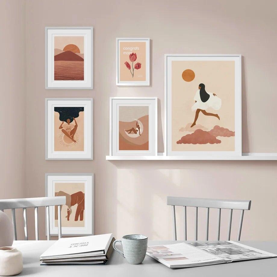 Abstract Mountain Flower Elephant Girl Nordic Poster and Prints Wall Art Painting Living Room Picture
Abstract Mountain Flower Elephant Girl Nordic Poster and Prints Wall Art Painting Living Room Picture
