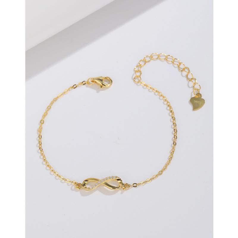 S925 Sterling Silver Infinity Loop Bracelet - Summer Fresh, Sweet, Versatile Fashion for Women 925 Silver
S925 Sterling Silver Infinity Loop Bracelet - Summer Fresh, Sweet, Versatile Fashion for Women 925 Silver