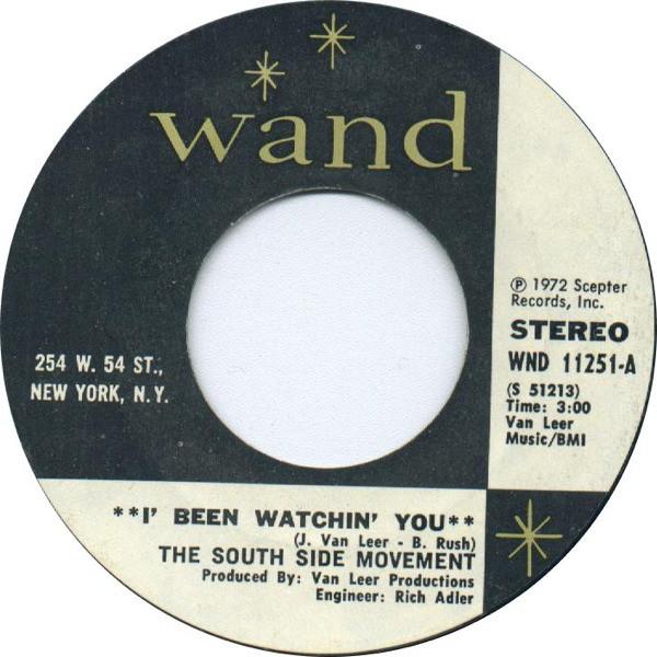 7inch Record SOUTHSIDE MOVEMENT - I Been Watchin You WND11251 Wand 1972 US Soul/Funk Used
7inch Record SOUTHSIDE MOVEMENT - I Been Watchin You WND11251 Wand 1972 US Soul/Funk Used
