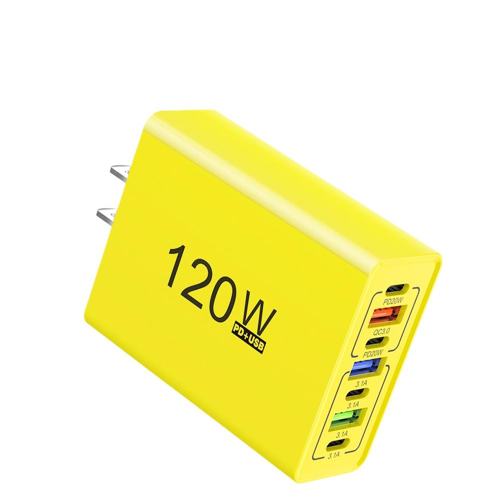 Type C 120W USB C Charger Multi Ports Fast Charge Phone Charger Adapter for IPhone Samsung Xiaomi Huawei EU/US Plug Wall Charger US Plug жовтий
Type C 120W USB C Charger Multi Ports Fast Charge Phone Charger Adapter for IPhone Samsung Xiaomi Huawei EU/US Plug Wall Charger US Plug жовтий