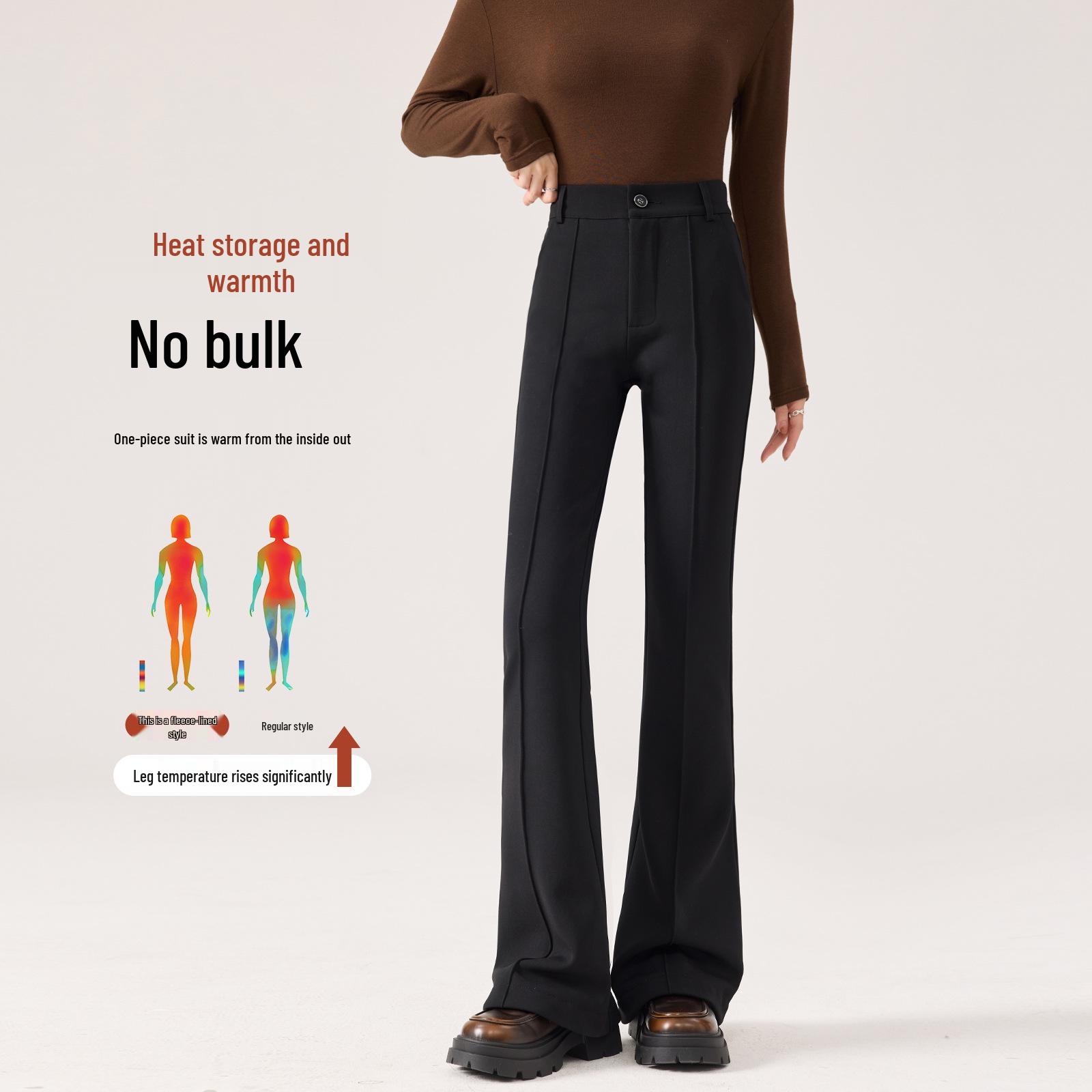 Women s High-Waisted Black Fleece-Lined Flared Pants – Stretchy, Slimming, Casual Fit, Autumn/Winter Suit Style L for 96-105 jin
Women s High-Waisted Black Fleece-Lined Flared Pants – Stretchy, Slimming, Casual Fit, Autumn/Winter Suit Style L for 96-105 jin