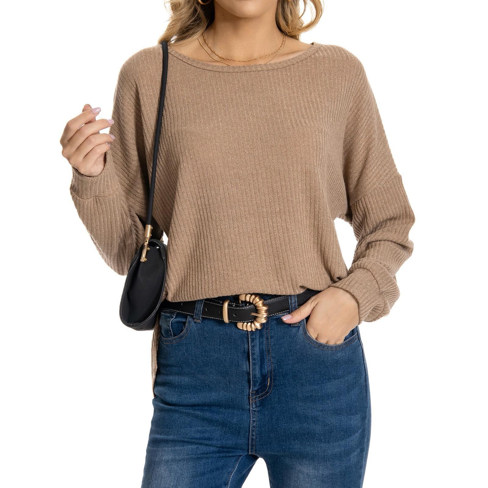 Женская мода повседневная круглая горловина длинный рукав однотонный удобный свободный топ XL верблюд
Женская мода повседневная круглая горловина длинный рукав однотонный удобный свободный топ XL верблюд