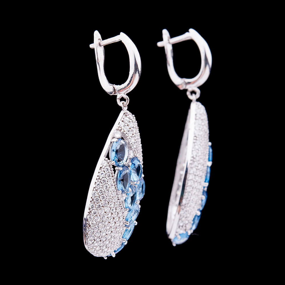 Срібні сережки з ним. кварца та фіанітами Oniks срібний
Срібні сережки з ним. кварца та фіанітами Oniks срібний