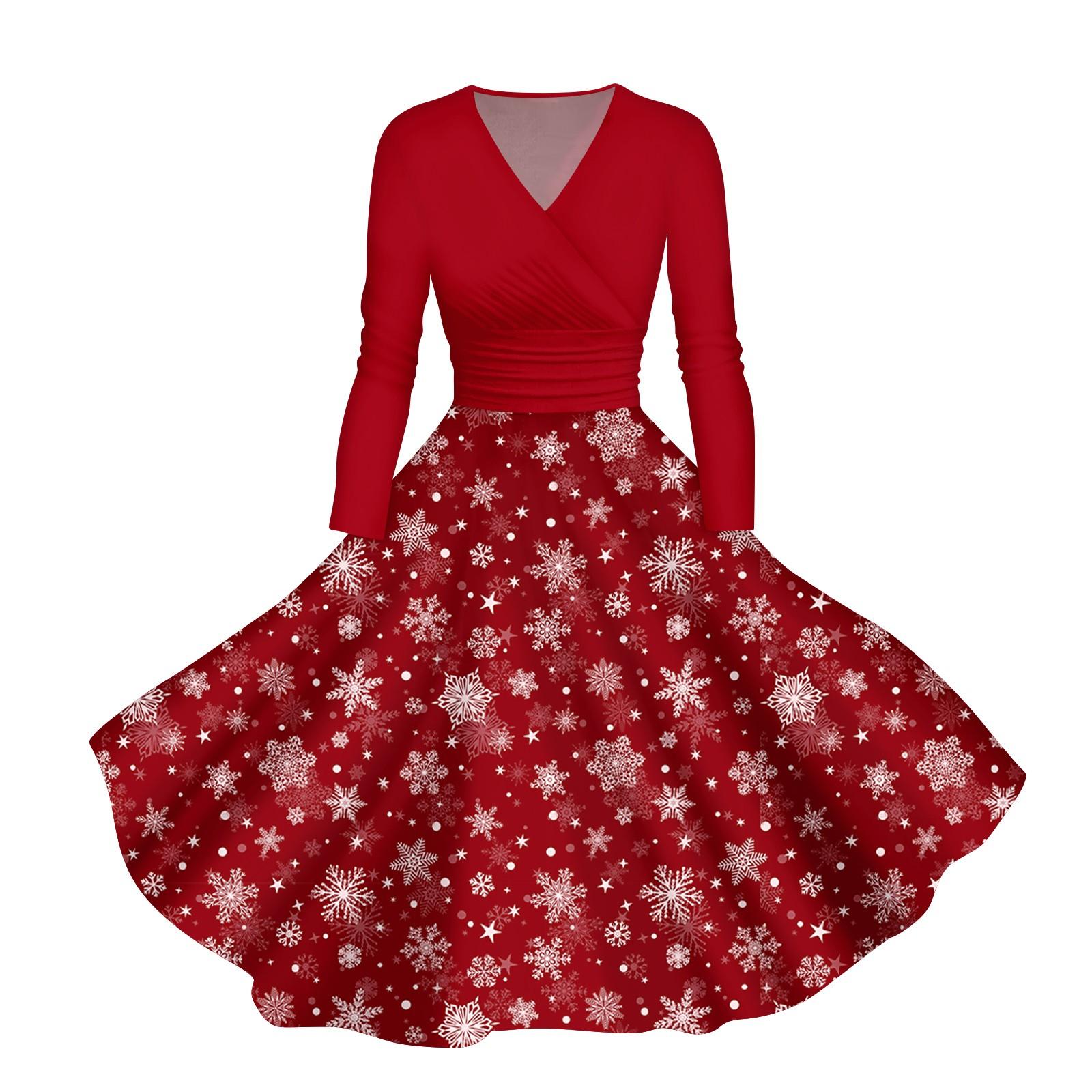 Женское повседневное модное платье с V-образным вырезом и длинными рукавами в стиле ретро с рождественским принтом в стиле ретро, осень XXXXXL
Женское повседневное модное платье с V-образным вырезом и длинными рукавами в стиле ретро с рождественским принтом в стиле ретро, осень XXXXXL