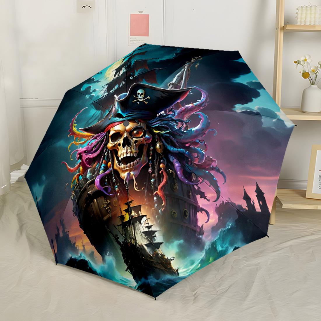Pirate Skull Ship Automatic Umbrella Compact Durable 8 Rib Design Compact Design Perfect for Outdoor Adventures Elegant Women s Umbrella
Pirate Skull Ship Automatic Umbrella Compact Durable 8 Rib Design Compact Design Perfect for Outdoor Adventures Elegant Women s Umbrella