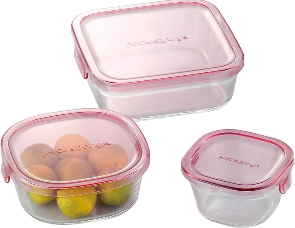 Iwaki Glass Storage Set of Pack Heat-Resistant Containers, Pink, Square, 3, & Microwave, PS-PRN-3P1
Iwaki Glass Storage Set of Pack Heat-Resistant Containers, Pink, Square, 3, & Microwave, PS-PRN-3P1