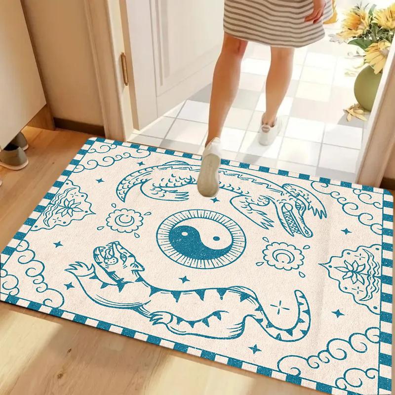 Vintage Style Yin Yang Tiger Crocodile Non-slip Washable Door Mat for Entryway Oriental Home Decoration 40cm x 60cm
Vintage Style Yin Yang Tiger Crocodile Non-slip Washable Door Mat for Entryway Oriental Home Decoration 40cm x 60cm