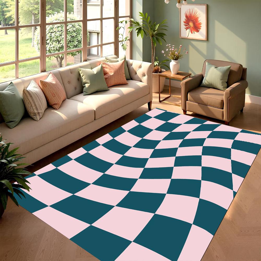 Modern Distorted Checkerboard Design Area Rug Soft Non-Slip Mat Minimalist Geometric Home Decor Carpet for Living Room Bedroom 40x60cm
Modern Distorted Checkerboard Design Area Rug Soft Non-Slip Mat Minimalist Geometric Home Decor Carpet for Living Room Bedroom 40x60cm