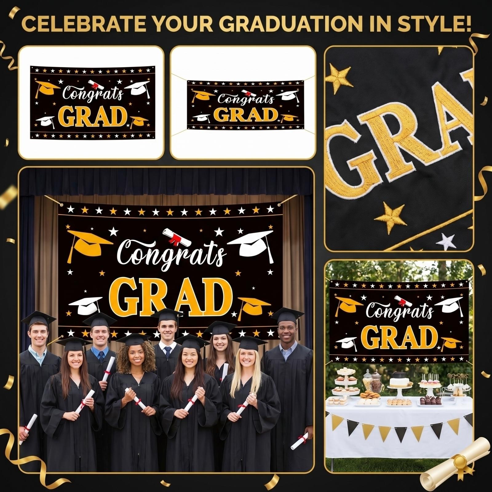 Graduation Party Background Cloth Hanging Flag Decoration Background Photo Flag one size
Graduation Party Background Cloth Hanging Flag Decoration Background Photo Flag one size