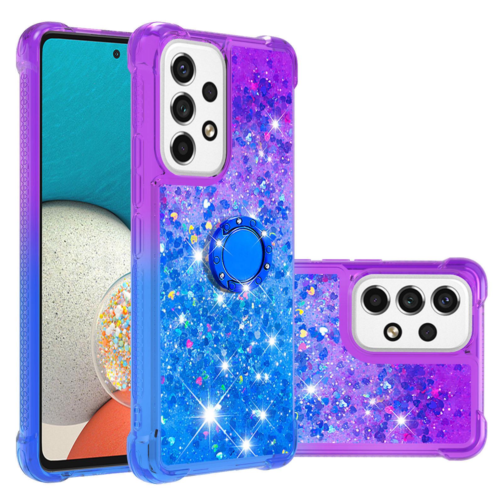 For Samsung Galaxy A53 5G TPU Case with Kickstand Gradiant Quicksand Shockproof Cover Purple+Sky Blue
For Samsung Galaxy A53 5G TPU Case with Kickstand Gradiant Quicksand Shockproof Cover Purple+Sky Blue