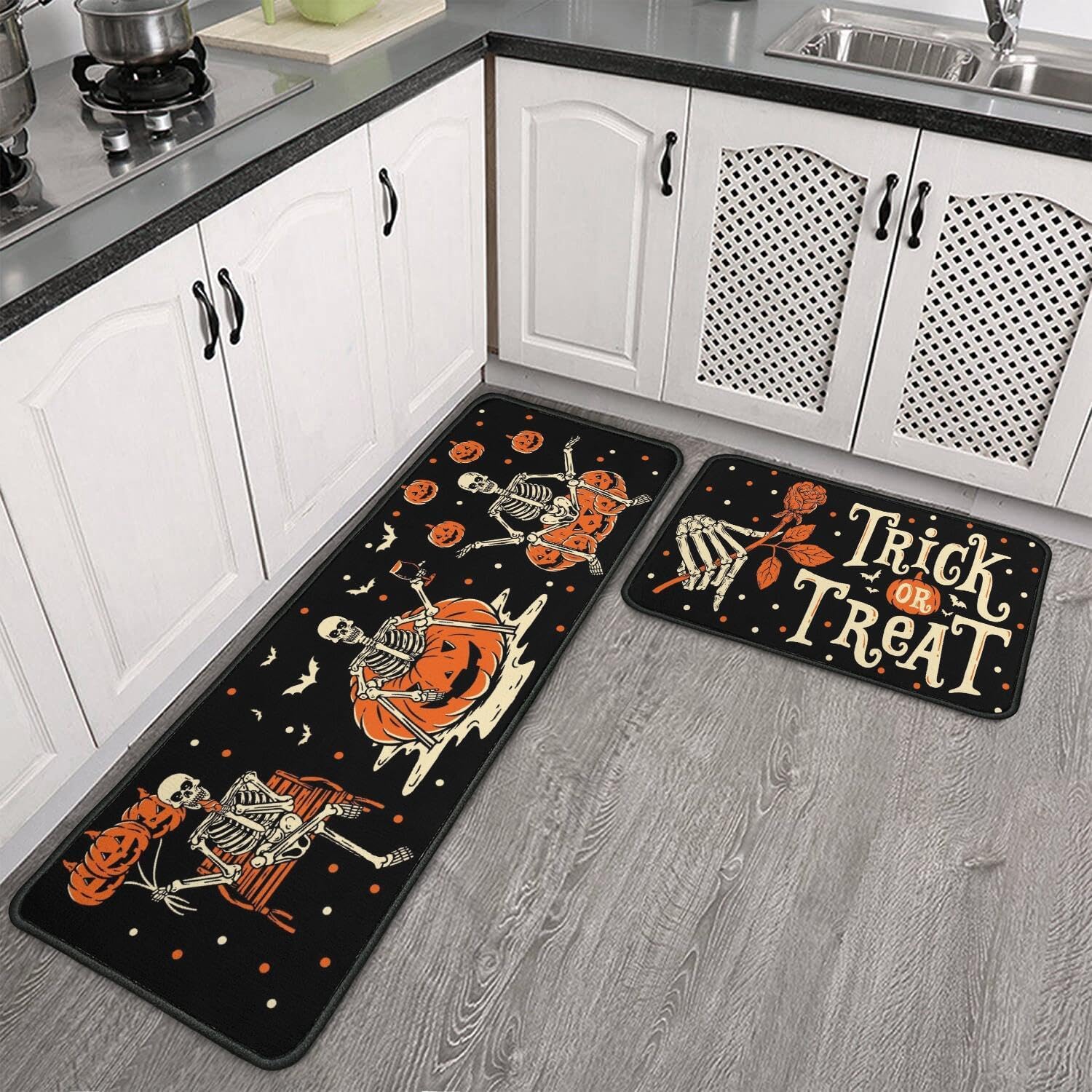 VIKAMA 2pcs Halloween Kitchen Floor Mats, Entrance Welcome Door Mats, Balcony Corridor Long Rugs, Home Decorations 40x60and40x120cm
VIKAMA 2pcs Halloween Kitchen Floor Mats, Entrance Welcome Door Mats, Balcony Corridor Long Rugs, Home Decorations 40x60and40x120cm
