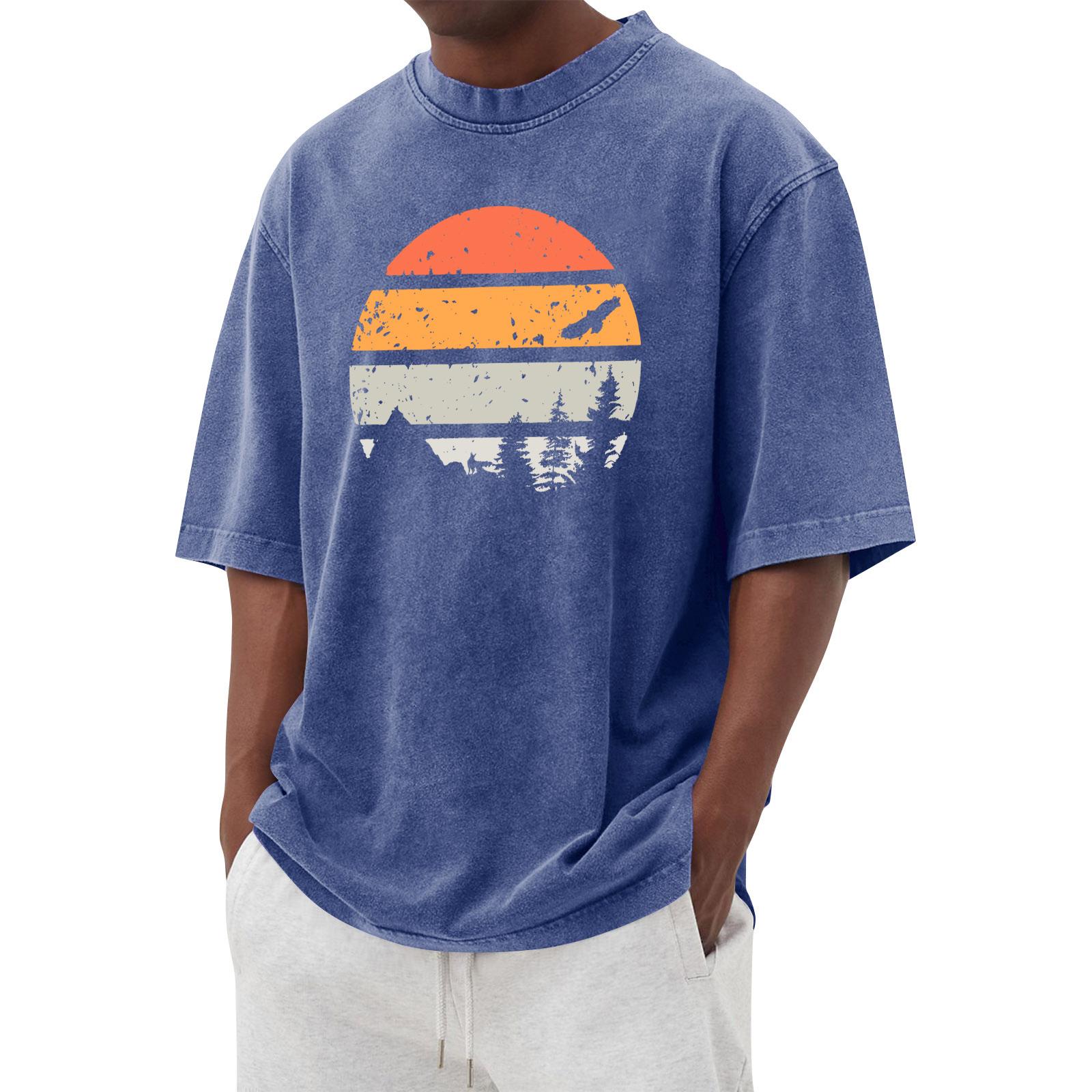 Loose Fit Short Sleeve T Shirt with Round Neck and Vintage Graphic Print Unisex Casual Style Cotton Material Top for Daily Wear XL
Loose Fit Short Sleeve T Shirt with Round Neck and Vintage Graphic Print Unisex Casual Style Cotton Material Top for Daily Wear XL