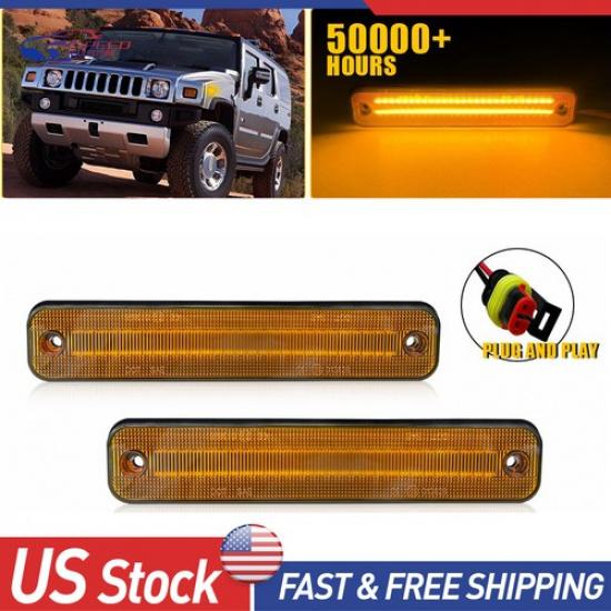 Front Fender Amber Len LED Side Marker Turn Signal Lights For 2003-09 Hummer H2
Front Fender Amber Len LED Side Marker Turn Signal Lights For 2003-09 Hummer H2
