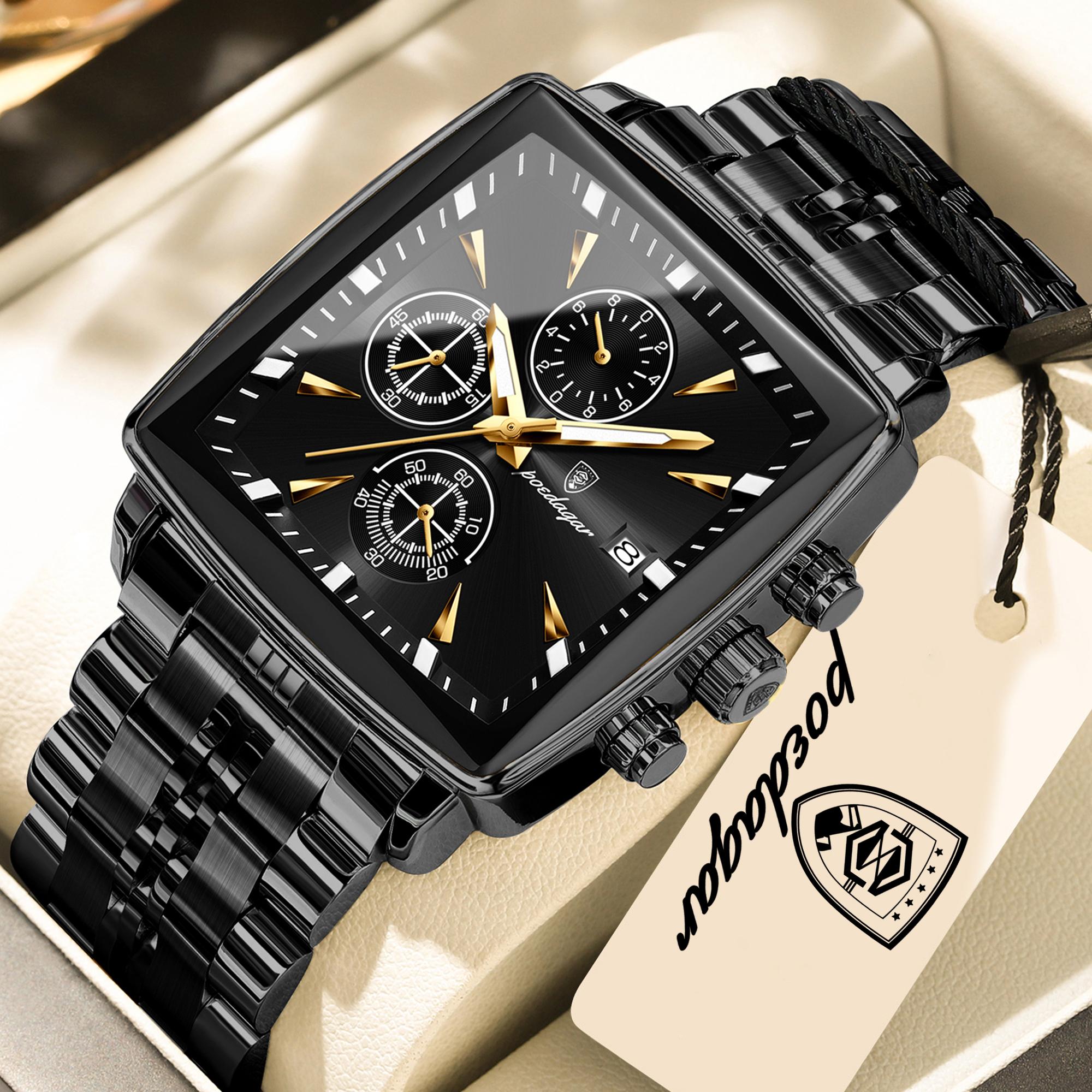 POEDAGAR Top Luxury Business Male Wristwatch Waterproof Luminous Stainless Steel Watch Chronograph Date Quartz Watches чорний
POEDAGAR Top Luxury Business Male Wristwatch Waterproof Luminous Stainless Steel Watch Chronograph Date Quartz Watches чорний