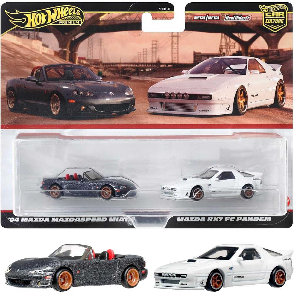 Hot Wheels Premium 2-Pack Mazda RX7 FC Pandem & 04 Mazda Mazdaspeed Miata Diecast Model Car
Hot Wheels Premium 2-Pack Mazda RX7 FC Pandem & 04 Mazda Mazdaspeed Miata Diecast Model Car