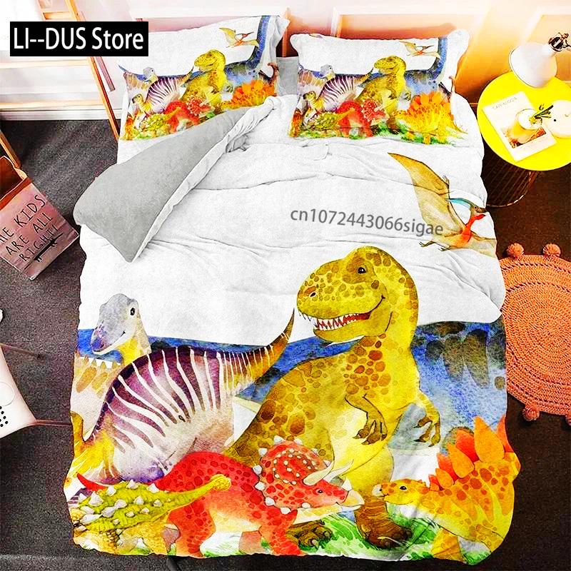 Cartoon Dinosaur Bedding Set Boys Girls Twin Queen Size Duvet Cover Pillowcase Bed Boys Fashion Home Textileextile EU Single(135*200cm)3pcs
Cartoon Dinosaur Bedding Set Boys Girls Twin Queen Size Duvet Cover Pillowcase Bed Boys Fashion Home Textileextile EU Single(135*200cm)3pcs