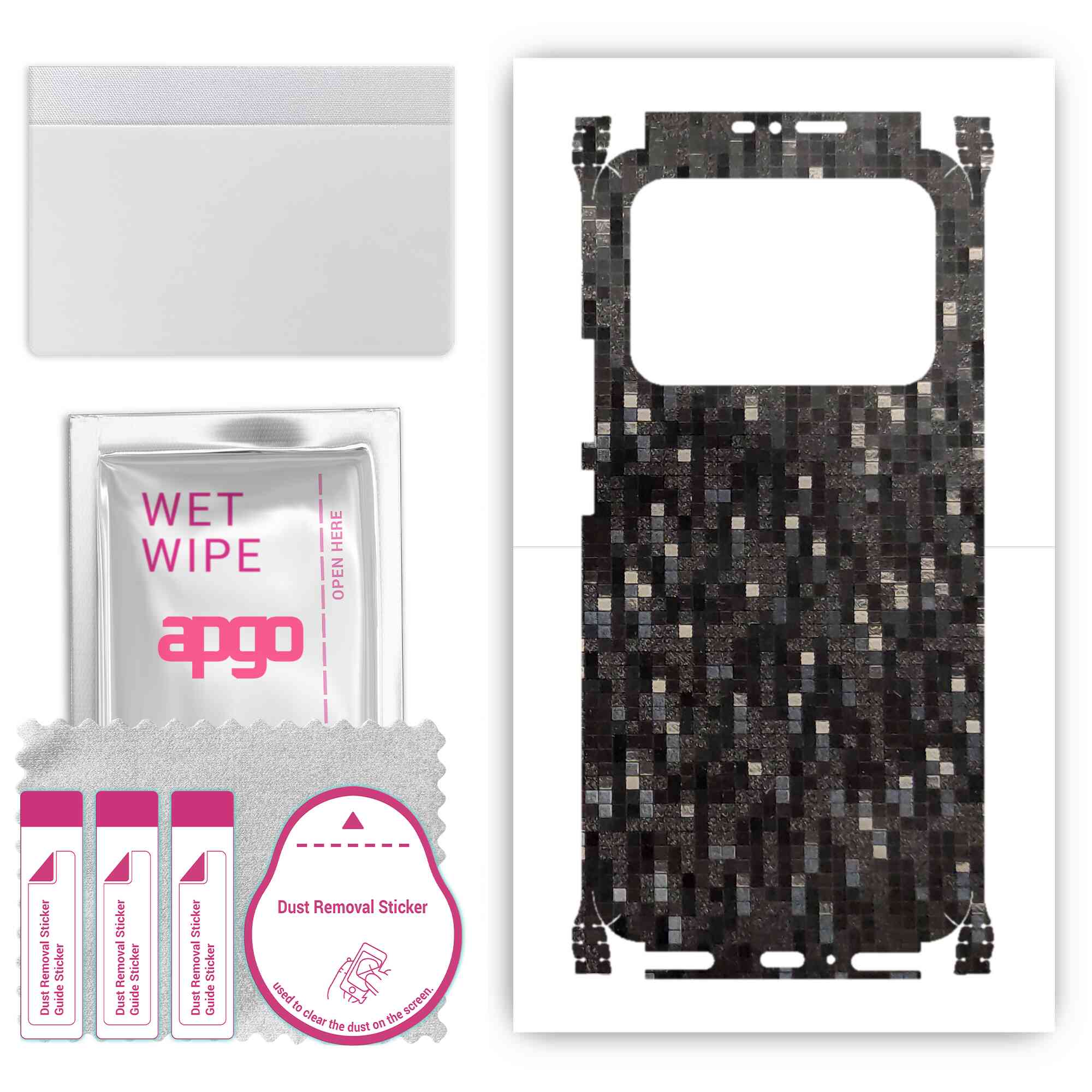 apgo Protective Skin Sticker for the back+sides compatible with Xiaomi Mi 11 Ultra, Full Wrap Film, Foil, Vinyl - Pattern Carbon Black Pixel
apgo Protective Skin Sticker for the back+sides compatible with Xiaomi Mi 11 Ultra, Full Wrap Film, Foil, Vinyl - Pattern Carbon Black Pixel