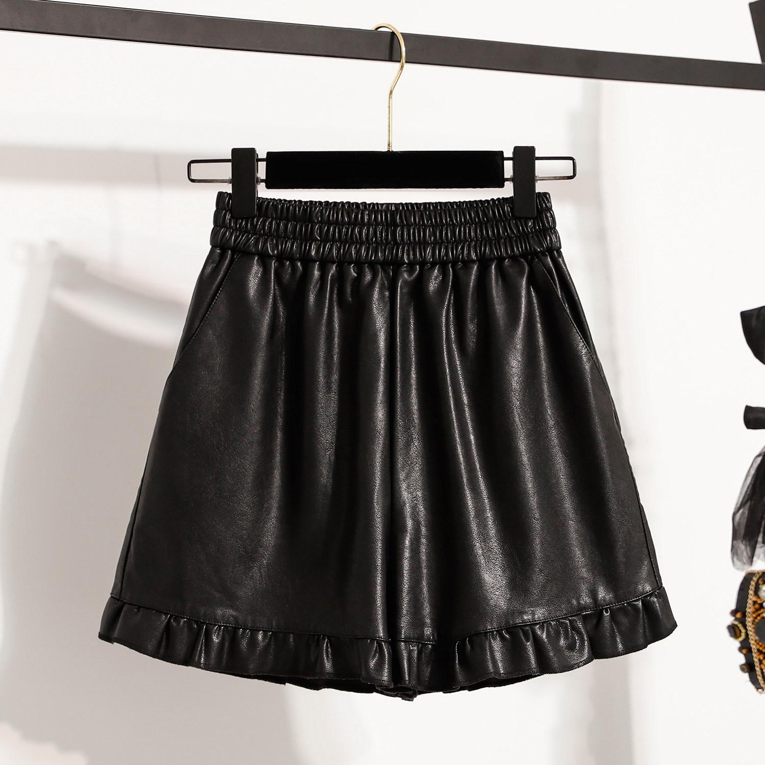 Women s High-Waist Wide-Leg Leather Shorts with Ruffled Hem - Slimming Plus Size Winter Wear 4XL чёрный
Women s High-Waist Wide-Leg Leather Shorts with Ruffled Hem - Slimming Plus Size Winter Wear 4XL чёрный
