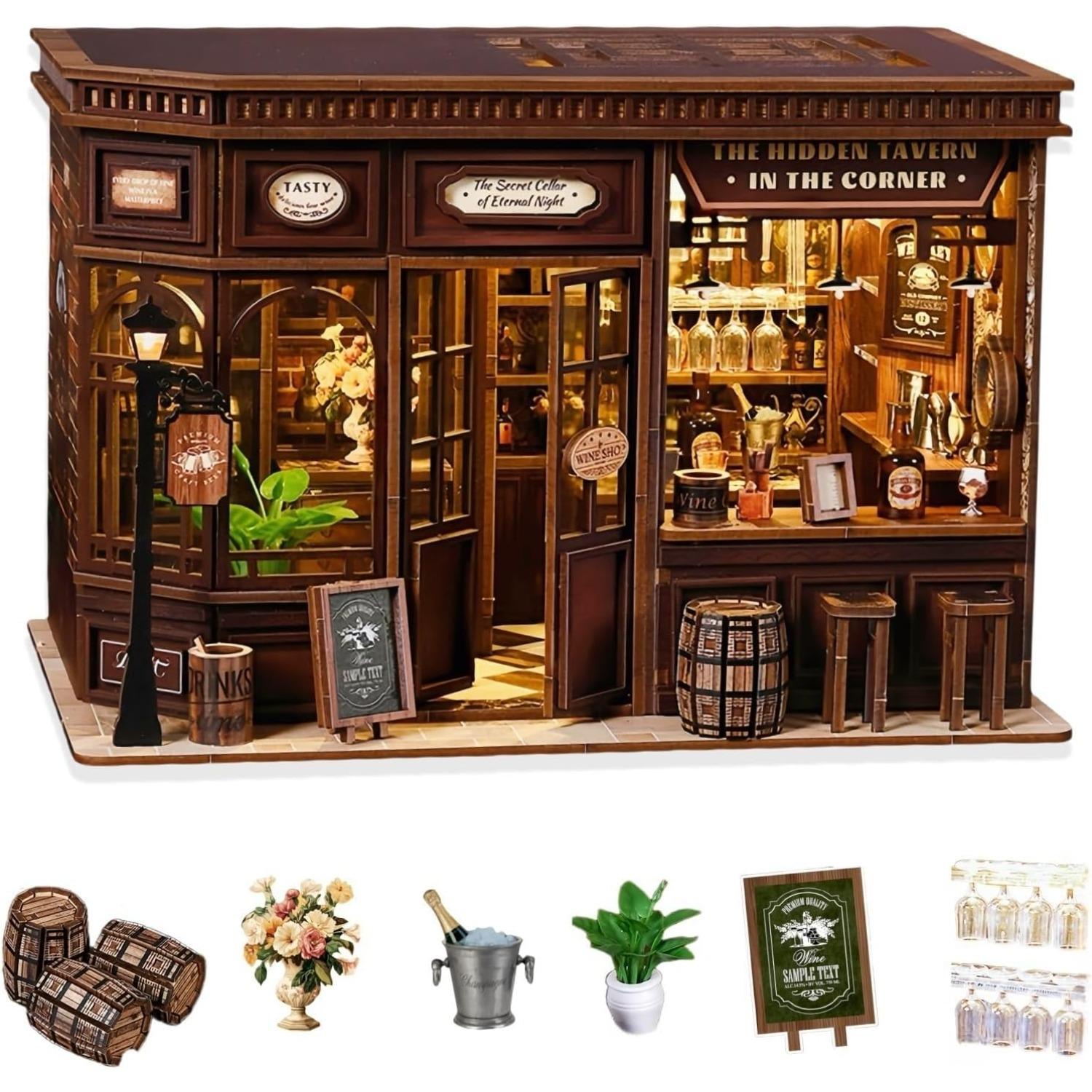 Corner Tavern DIY Miniature DollHouse Kit – Assembly Cozy Pub Model Scene -Inspired 3D Puzzle for Adult коричневий
Corner Tavern DIY Miniature DollHouse Kit – Assembly Cozy Pub Model Scene -Inspired 3D Puzzle for Adult коричневий