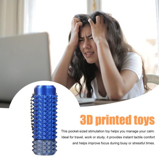 Spiky Grippie Stim Fidget Toy with Bead Chain Rotatable Stress Relief Teens Adults Pocket 3D Printed Pain Stimming Tool Portable Bumpy Roller Sensory
Spiky Grippie Stim Fidget Toy with Bead Chain Rotatable Stress Relief Teens Adults Pocket 3D Printed Pain Stimming Tool Portable Bumpy Roller Sensory