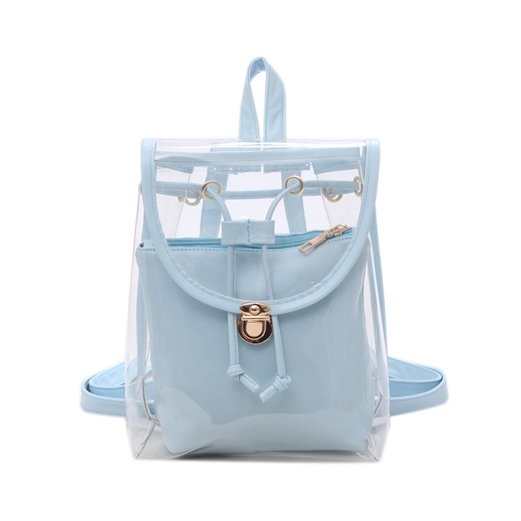 Mies PVC Skeleton Backpack, Shoulder Bag, Transparent Clear Backpack, Stylish Women s Jelly Bag (Sky Blue)
Mies PVC Skeleton Backpack, Shoulder Bag, Transparent Clear Backpack, Stylish Women s Jelly Bag (Sky Blue)