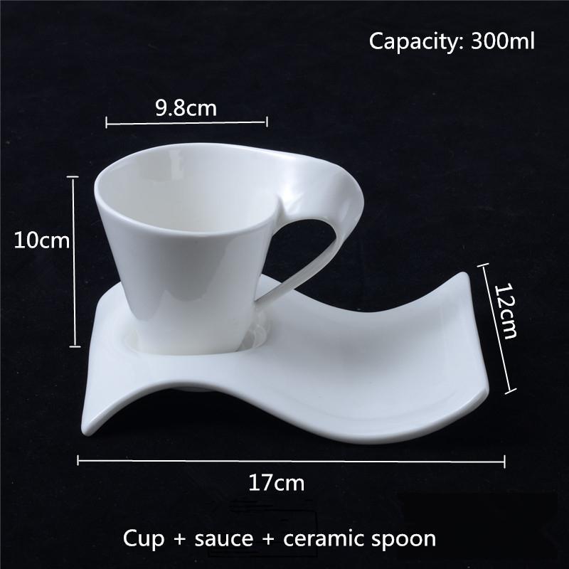 Европейская рифленая керамическая чашка и творческая игра для маленьких пар 300 мл кофейная чашка