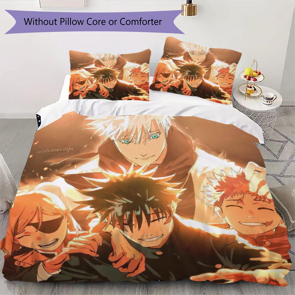 Jujutsu Kaisen Pattern Bedding uilt Set uilt Cover Pillowcase Home Decoration Birthday Gift (1 * duvet cover + 2 * pillowcase without core) 135x200cm
Jujutsu Kaisen Pattern Bedding uilt Set uilt Cover Pillowcase Home Decoration Birthday Gift (1 * duvet cover + 2 * pillowcase without core) 135x200cm