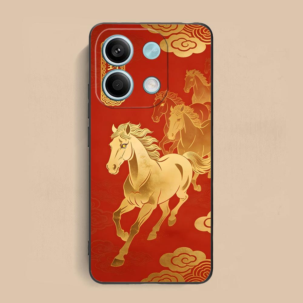 Golden Horse Year Mobile Phone Case for Xiaomi Redmi 15 14 13 12 A5 3 2 1 C Plus 4G 5G Colorful Printing Cover Pretty Luxury Redmi A1+
Golden Horse Year Mobile Phone Case for Xiaomi Redmi 15 14 13 12 A5 3 2 1 C Plus 4G 5G Colorful Printing Cover Pretty Luxury Redmi A1+