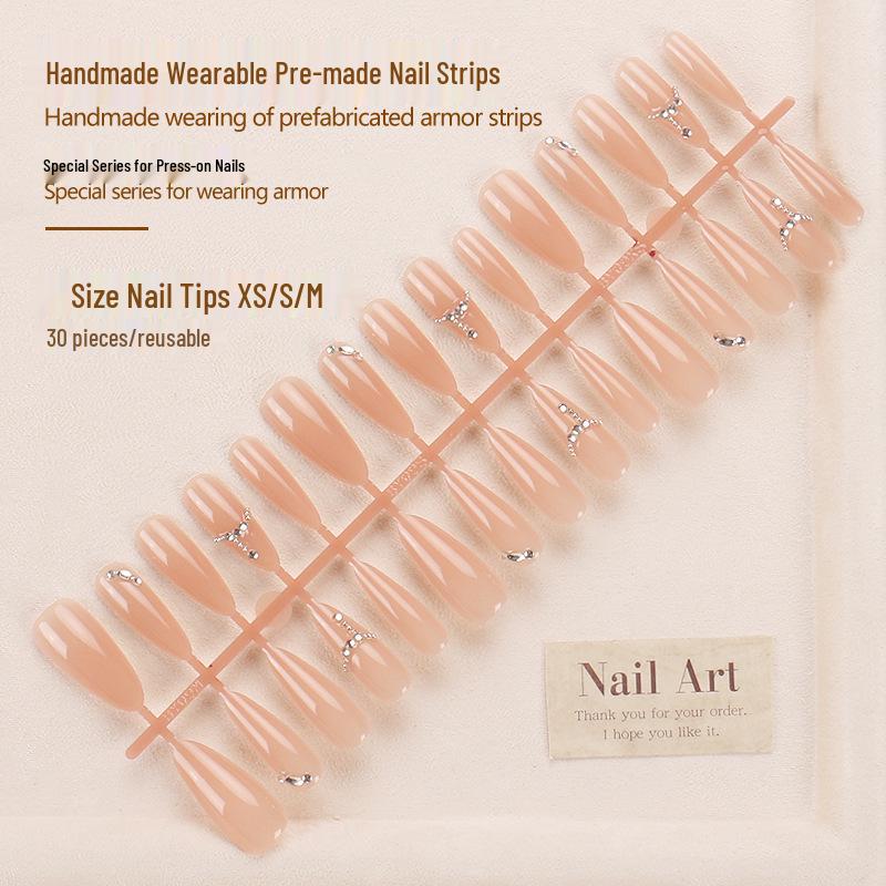 Nude Shimmer Diamond Handmade Manicure Nails - TikTok Trending Pure Desire Style Glue Set
Nude Shimmer Diamond Handmade Manicure Nails - TikTok Trending Pure Desire Style Glue Set