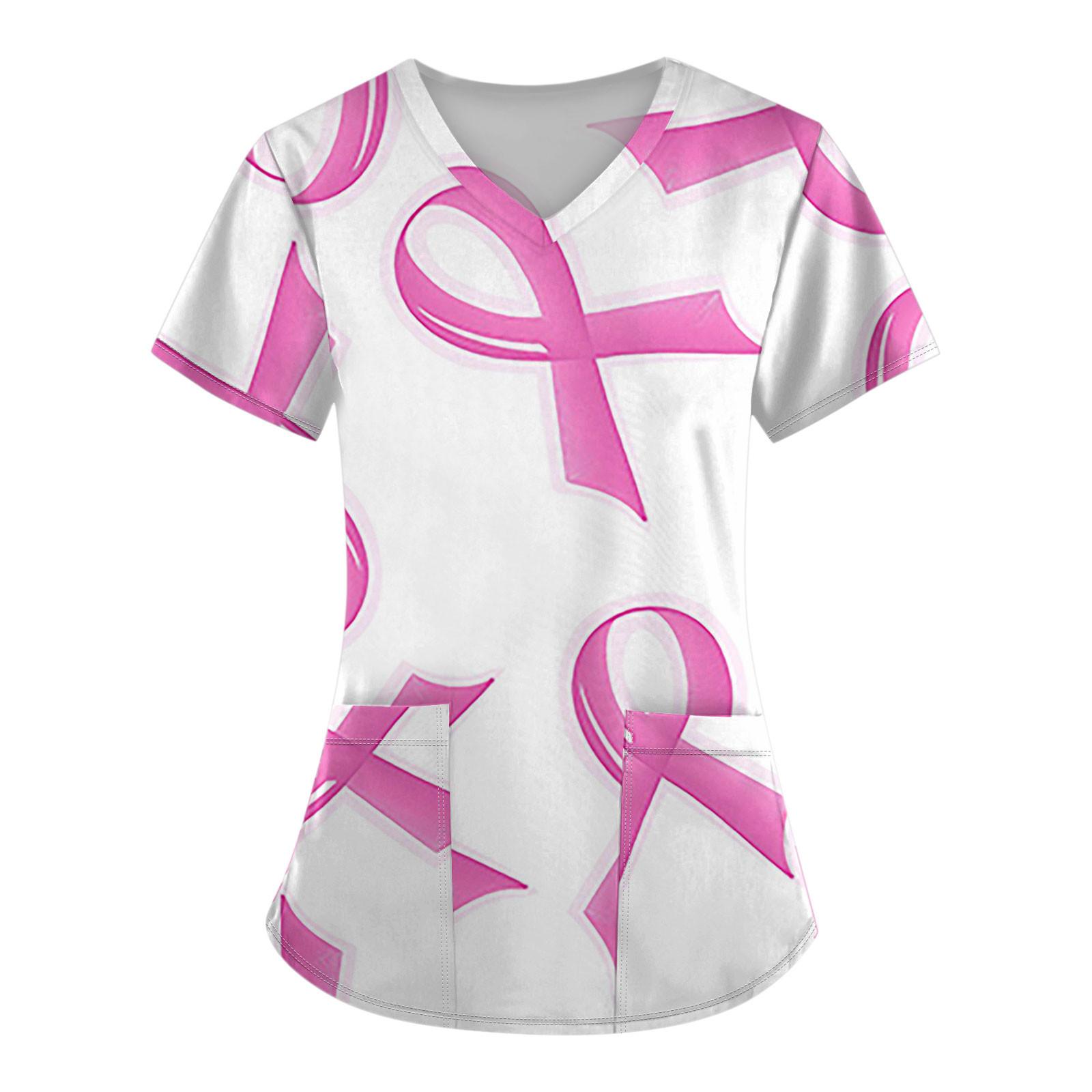 Жіночий модний робочий одяг з V-подібним вирізом і короткими рукавами з футболкою з кишеньковим принтом S
Жіночий модний робочий одяг з V-подібним вирізом і короткими рукавами з футболкою з кишеньковим принтом S