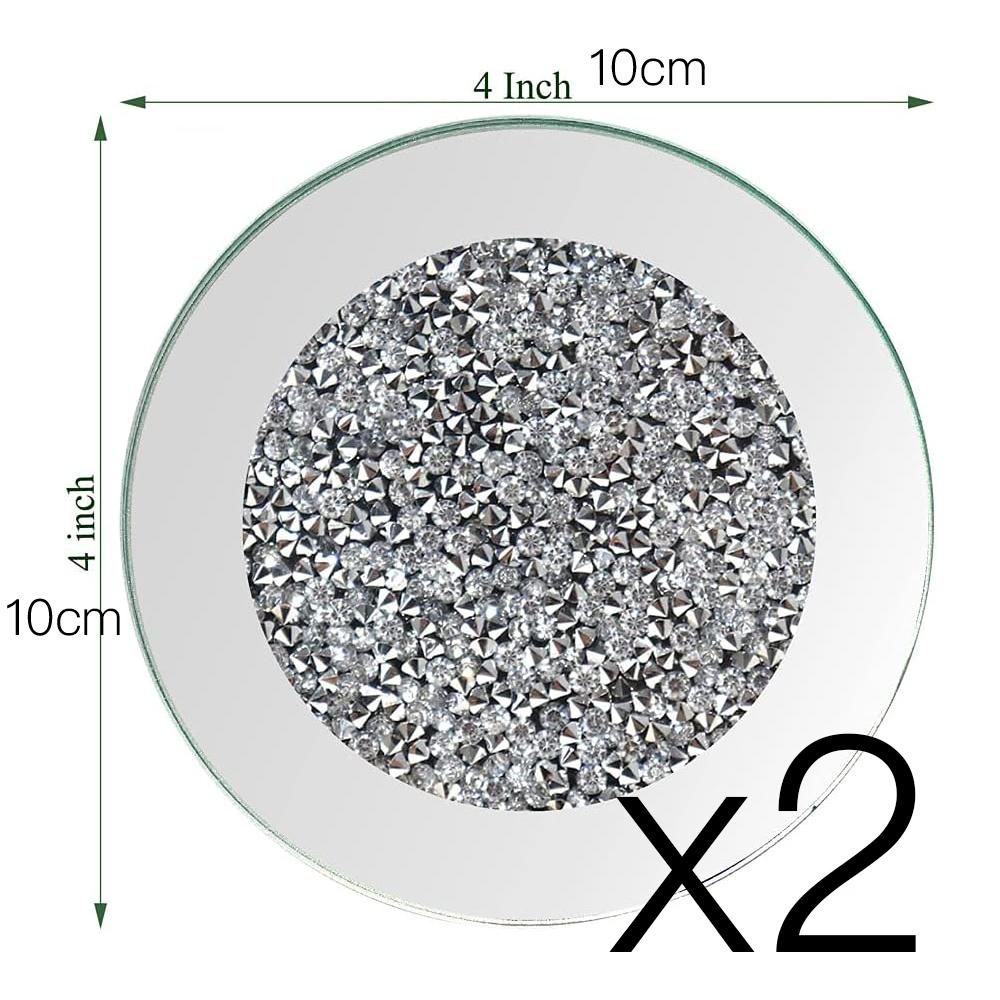 Glass Mirrored Coaster Crushed Diamond Round 4 Cup Mat Decor on Tabletop for Bar Tools Dining Table
Glass Mirrored Coaster Crushed Diamond Round 4 Cup Mat Decor on Tabletop for Bar Tools Dining Table