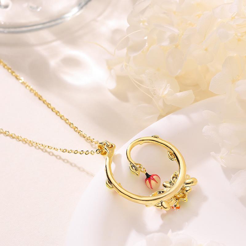 Environmentally friendly copper-plated real gold fashionable simple oil drop enamel flower apple pendant necklace light luxury niche collarbone chain красный
Environmentally friendly copper-plated real gold fashionable simple oil drop enamel flower apple pendant necklace light luxury niche collarbone chain красный