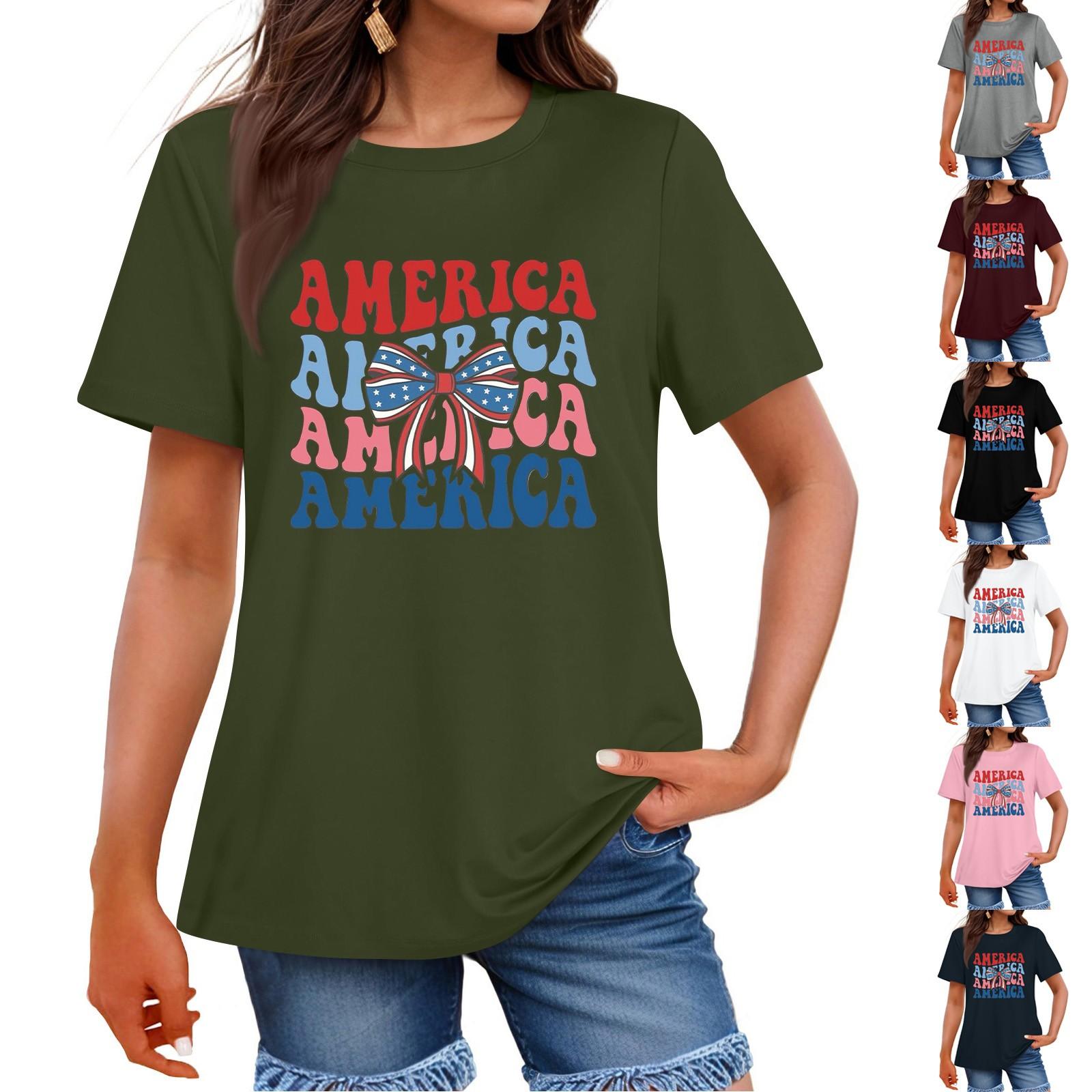 Women s Fashion Independence Day Printed Round Neck Short Sleeved Casual T-shirt Top XL
Women s Fashion Independence Day Printed Round Neck Short Sleeved Casual T-shirt Top XL