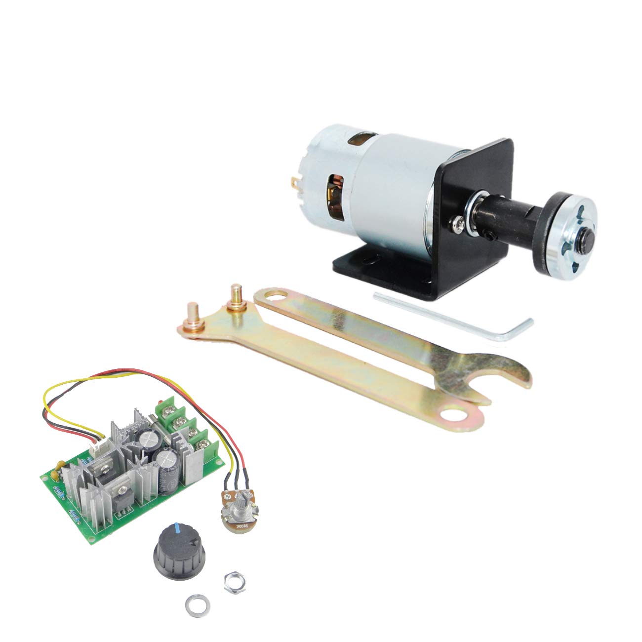 CHANCS Mini Electric Motor 895 DC 6000RPM 12000RPM Fixed Bracket 20A PWM Speed Controller for DIY Parts 12V/24V
CHANCS Mini Electric Motor 895 DC 6000RPM 12000RPM Fixed Bracket 20A PWM Speed Controller for DIY Parts 12V/24V