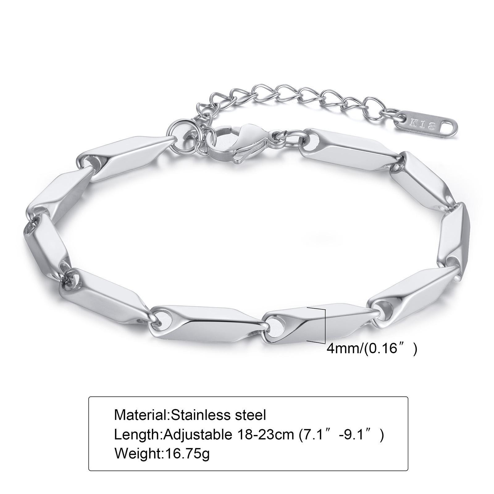 Bamboo Link Chain Bracelet Stainless Steel Bracelets for Men серебряный
Bamboo Link Chain Bracelet Stainless Steel Bracelets for Men серебряный