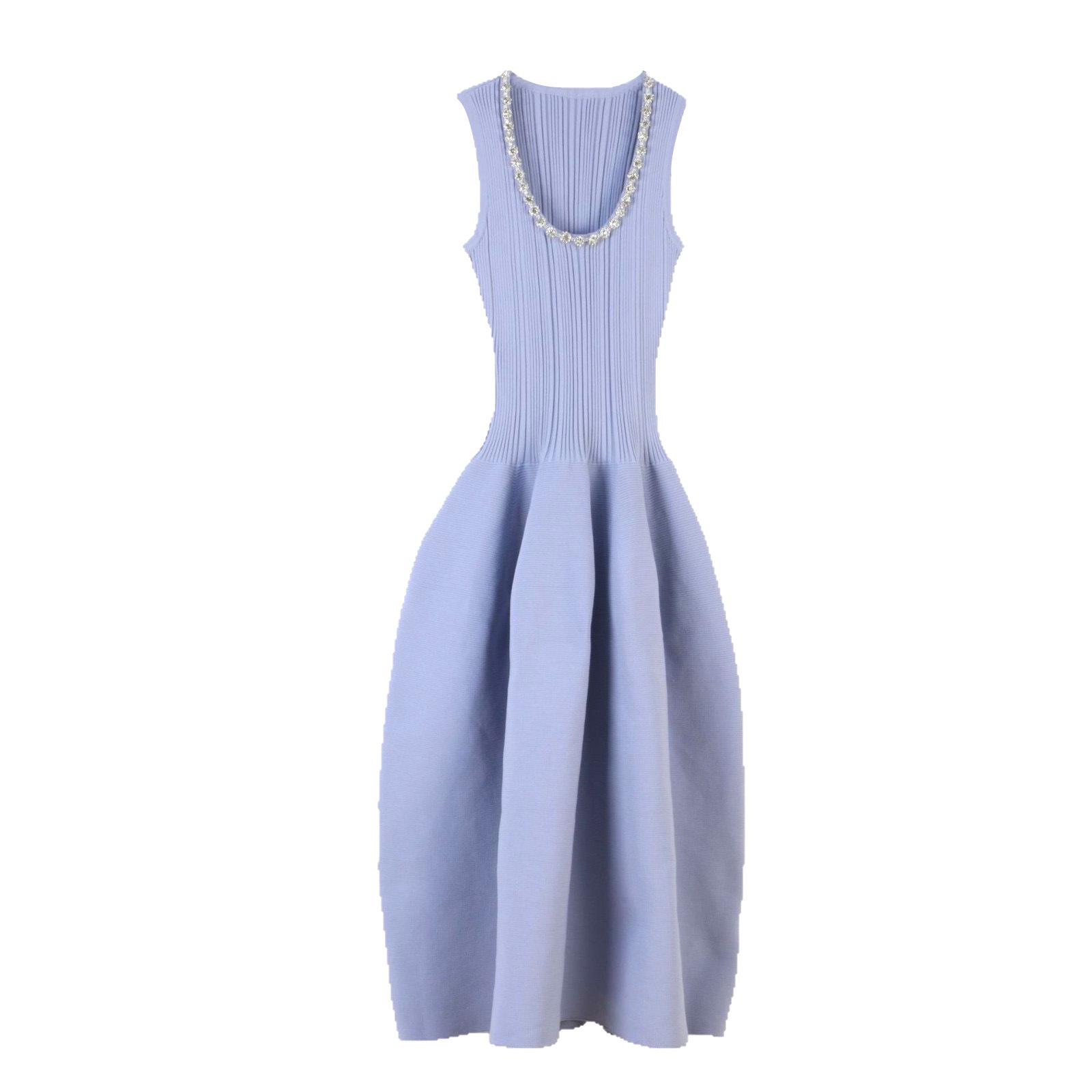 Rhinestone Round Neck Sleeveless Dress - Women s Slimming French Style Knitted Tank for Spring/Summer Medium
Rhinestone Round Neck Sleeveless Dress - Women s Slimming French Style Knitted Tank for Spring/Summer Medium