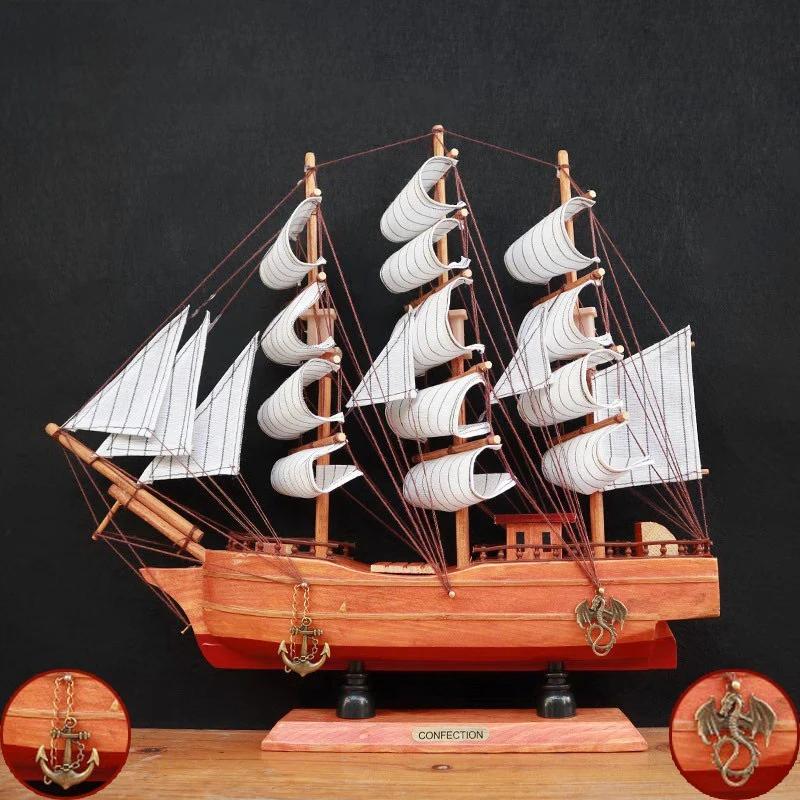 40cm wooden Ship Modern home Room decoration handicraft ornament birthday gift simulation sailboat study office Party decoration
40cm wooden Ship Modern home Room decoration handicraft ornament birthday gift simulation sailboat study office Party decoration