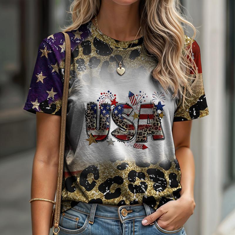 Leopard Print Casual Women s T-shirt Summer Round Neck Short Sleeved Women s T-shirt Breathable Lightweight Shirt 6XL
Leopard Print Casual Women s T-shirt Summer Round Neck Short Sleeved Women s T-shirt Breathable Lightweight Shirt 6XL