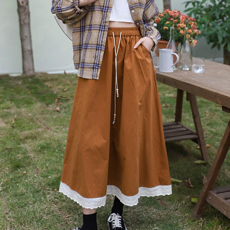 Feiyuan Women s High-Waist A-Line Cotton Skirt with Lace Trim and Elastic Drawstring Large
Feiyuan Women s High-Waist A-Line Cotton Skirt with Lace Trim and Elastic Drawstring Large