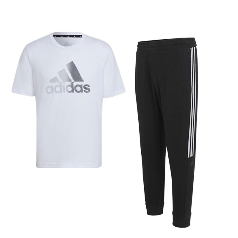 Adidas Solid Color Letter Logo Design Round Neck Pullover Short Sleeve Comfortable Mid Waist Simple Long Pants Casual Sports Suit IA8182-E+IA8182 S
Adidas Solid Color Letter Logo Design Round Neck Pullover Short Sleeve Comfortable Mid Waist Simple Long Pants Casual Sports Suit IA8182-E+IA8182 S