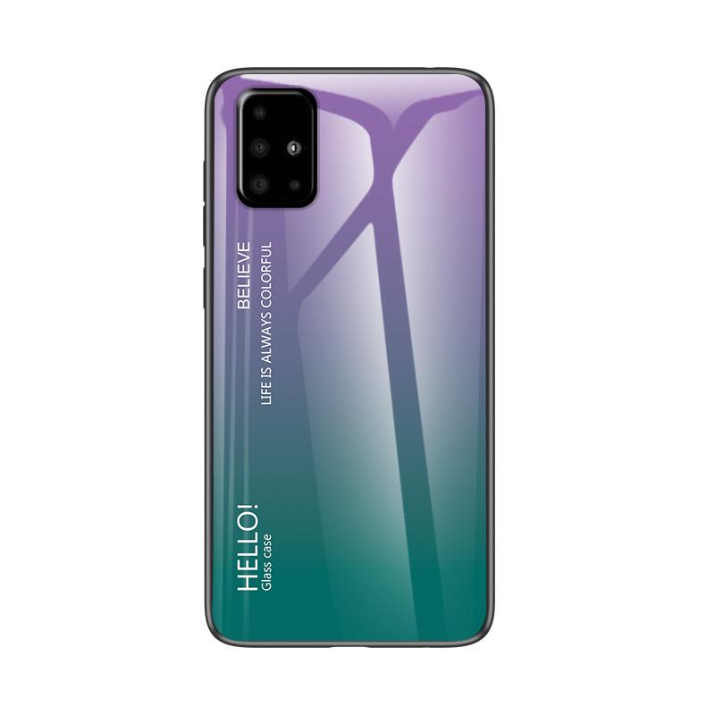 Чохол A51 з градієнтним загартованим склом для Samsung Galaxy A71 A51 A41 A31 A21S A11 протиударні чохли для телефонів Galaxy A21S фіолетовий
Чохол A51 з градієнтним загартованим склом для Samsung Galaxy A71 A51 A41 A31 A21S A11 протиударні чохли для телефонів Galaxy A21S фіолетовий
