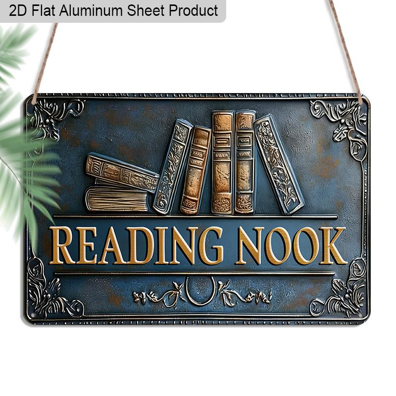 2D Flat 1pc 12 x8 Retro Book Stack Aluminium Wall Art with READING NOOK Quote - Vintage Home Library Decor, Classic Book Design, Durable Aluminium 20*30cm
2D Flat 1pc 12 x8 Retro Book Stack Aluminium Wall Art with READING NOOK Quote - Vintage Home Library Decor, Classic Book Design, Durable Aluminium 20*30cm