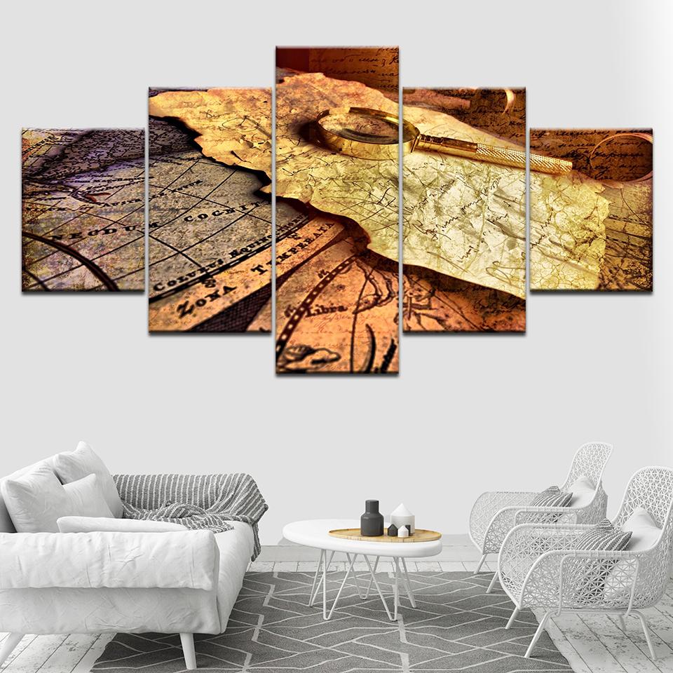Retro map and magnifying glass 5 Piece HD Wallpapers Art Canvas Print modern Poster Modular art painting living room Home Decor 20x35 20x45 20x55cm
Retro map and magnifying glass 5 Piece HD Wallpapers Art Canvas Print modern Poster Modular art painting living room Home Decor 20x35 20x45 20x55cm