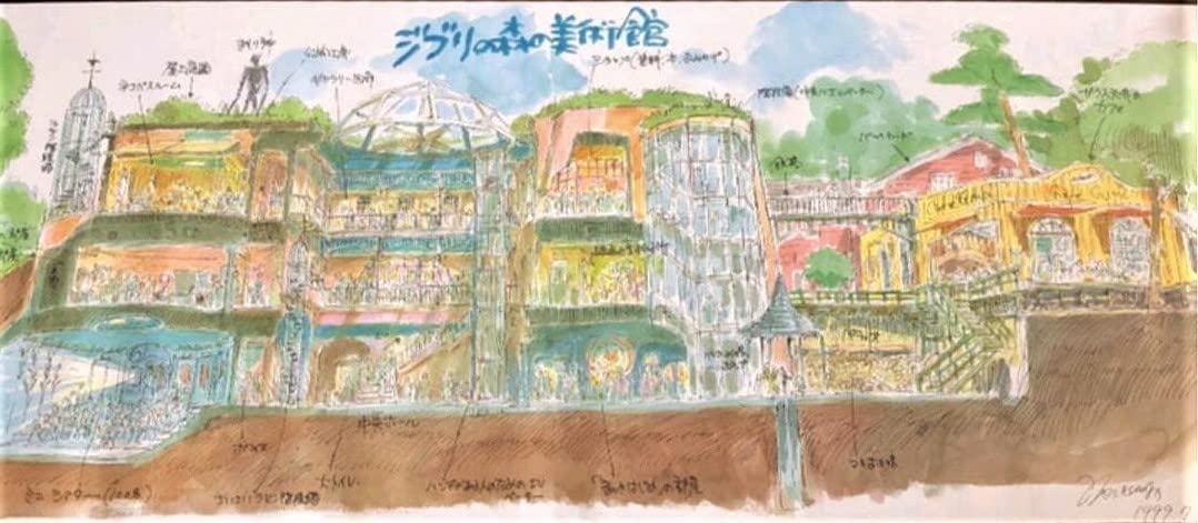 Ghibli Mitaka Музей Ghibli поперечное сечение изображение плакат акварельная живопись Хаяо Миядзаки
Ghibli Mitaka Музей Ghibli поперечное сечение изображение плакат акварельная живопись Хаяо Миядзаки