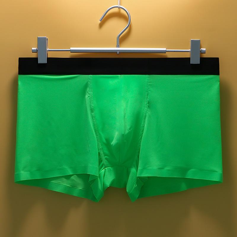 Мужское нижнее белье из ледяного шелка, тонкое, бесшовное, дышащее, с плоскими углами, мужское нижнее белье средней посадки, однотонное 2XL зелёный
Мужское нижнее белье из ледяного шелка, тонкое, бесшовное, дышащее, с плоскими углами, мужское нижнее белье средней посадки, однотонное 2XL зелёный