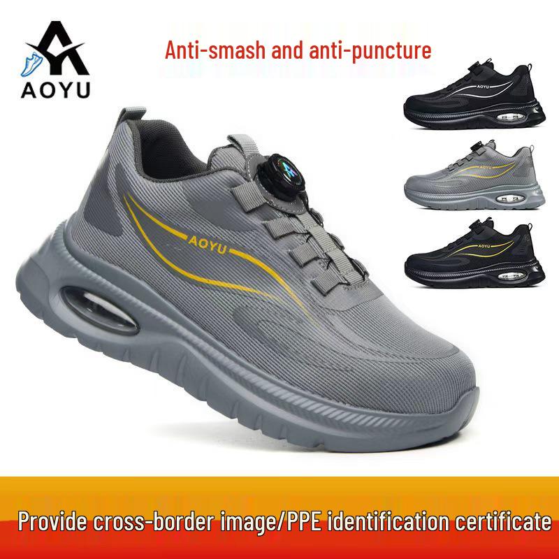 Men s Autumn/Winter Safety Work Shoes - Breathable Fly-knit, Anti-smash, Anti-puncture, Rotating Button
Men s Autumn/Winter Safety Work Shoes - Breathable Fly-knit, Anti-smash, Anti-puncture, Rotating Button