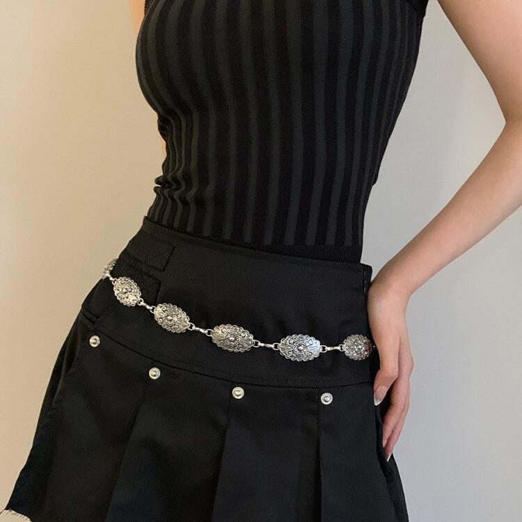 Ethnic Style Ancient Silver Metal Waist Chain Women S Skirt Retro Chain Belt Decoration Suit Pants Accessories срібний
Ethnic Style Ancient Silver Metal Waist Chain Women S Skirt Retro Chain Belt Decoration Suit Pants Accessories срібний