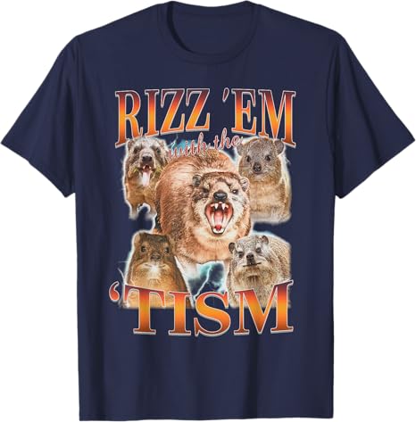 Autism Funny Rizz Em with The Tism Meme Autistic Hyrax TShirt Cute Animal Print Graphic Outfit Summer Fashion Streetwear Unisex 4XL
Autism Funny Rizz Em with The Tism Meme Autistic Hyrax TShirt Cute Animal Print Graphic Outfit Summer Fashion Streetwear Unisex 4XL