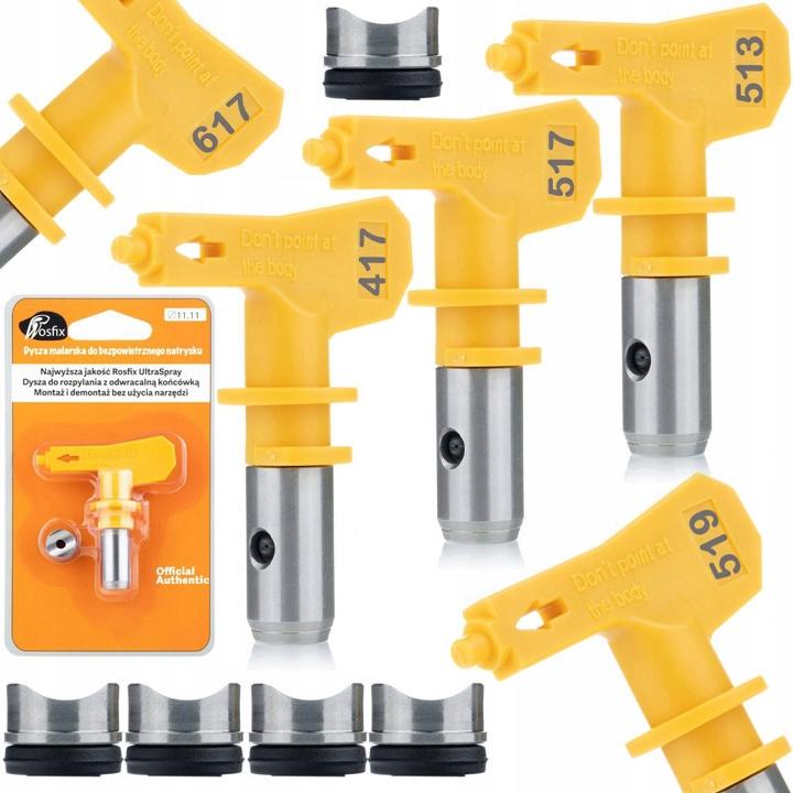 Rosfix Zestaw 5 Dysz Malarskich – Precyzyjne Pokrycie Farby | Kompatybilne z Agregatami Malarskimi | Modele 513, 517, 519, 417, 617
Rosfix Zestaw 5 Dysz Malarskich – Precyzyjne Pokrycie Farby | Kompatybilne z Agregatami Malarskimi | Modele 513, 517, 519, 417, 617